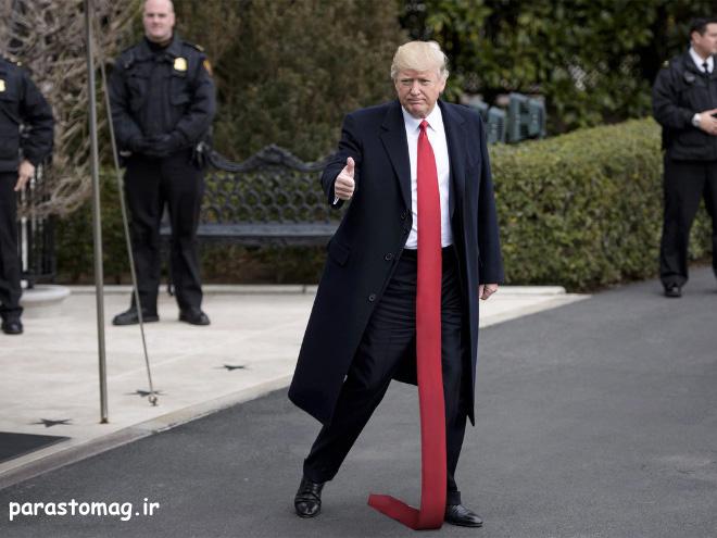 کراوات ,کراوات ترامپ,دونالد ترامپ,کراوات دونالد ترامپ,کراوات ترامپ سوژه عکاسان شد