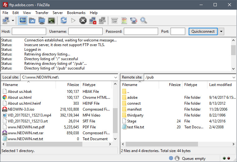 دانلود نسخه جدید نرم افزار FileZilla 3.33.0 + Server 0.9.60.2 + Portable